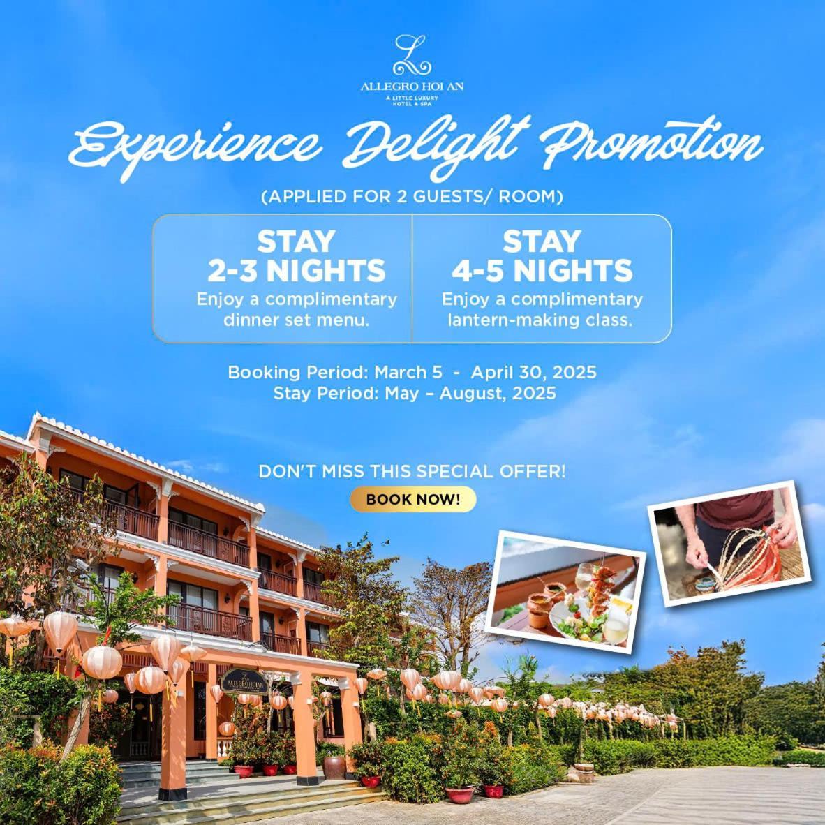 Allegro Hoi An . A Little Luxury Hotel & Spa Exterior foto A promotional banner for a resort